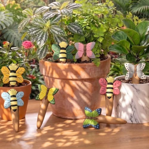 Butterfly Self Watering Spikes 4 Pack Terracotta Plant Stakes - Image 5