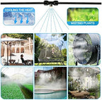 100FT|30M Misting Systems, Outdoor Water Misting Cooling System, for Backyard Mist Kit for Garden Greenhouse Fan Deck Umbrella Canopy Pool Porch Trampoline Sprinkler Park BBQ Party - Image 3