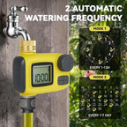 Watering Timers with Brass Inlet, Programmable Hose Timer for Garden Soaker Hose, Sprinkler Timer with Rain Delay/Manual Watering System, Digital Drip Irrigation for Yard, Lawn - Image 2