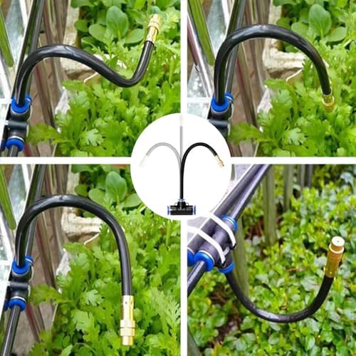 360 Curved Garden Automatic Irrigation System, Bendable Drip Irrigation Kit Automatic Irrigation System for Garden, Adjustable Bendable Nozzle Copper Sprayer, for Garden, Yard, Lawn (49.2 FT Set) - Image 6