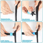 Frienda 100 Pcs Drip Tape Connector Fittings 1/4" Barb to 5/8" Tubing, Blue - Image 3
