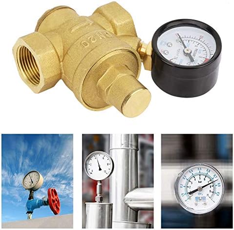 Water Pressure Regulator Brass, Adjustable Brass Water Pressure Regulator, DN20 Water Pressure Regulator for Horizontal Pipes - Image 4