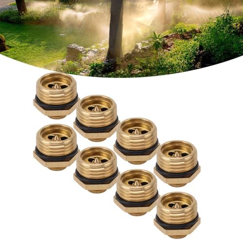 20PCS Brass Misting Nozzles, Adjustable Atomizer Spray Nozzles, 1/2 Inch Hose Connection with Anti Rust Design, Ideal for Dust Removal Cooling in Garden Lawn - Image 2