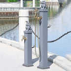 Outdoor Vertical Square Garden Water Column,freestanding Garden Hose Holder with Full Copper Faucet,Creativity Decorative Water Fountain Yard Hydrant，for Watering Irrigation Washing - Image 7
