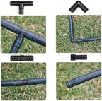 15mm 18mm 24mm PE Barb End Connectors Couplings Straight Tee Connector Micro Drip Irrigation Tube Repair Fitting Garden Watering(Tee,15MM_50 PIECES) - Image 2