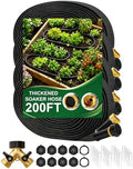 Bluepro Flat Soaker Hose, 200 ft, 4 x 50 ft Hoses with Brass Splitter by Bluepro