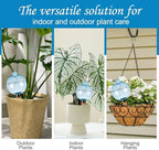 6 Pack Self Watering Globes 17oz Large Plant Watering Globes Top Fill, Self Water Planter Insert Indoor/Outdoor Plastic Water Bulbs Slow Release Terracotta for Plants, Blue - Image 6