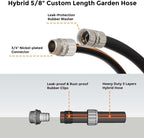 Giraffe Tools Short Leader Garden Hose 10 ft, Heavy Duty Black 5/8 in with Garden Hose 50ft x 5/8", Custom Length, Heavy Duty, No Kink - Image 7