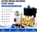 AC110V Brass Solenoid Float Valve, Automatic Water Level Control - Image 2