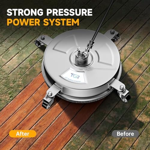 14" Pressure Washer Surface Cleaner 4000 PSI Stainless Steel, 4 Wheels - Image 6
