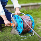 Garden Hose Reel,Wall/Floor Mounted Retractable Hose Reel for Garden, Lawn, Farm, Car Washes Outside Water Pipe Rack Winding Tool Hose Reels (Color : Blue, Size : Large) - Image 2