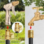 garden nozzle, high-pressure and heavy-duty metal nozzle, with 5 adjustable spray modes, high-pressure handheld sprayer, suitable for watering plants, cleaning houses, cars, and pets(2pcs) - Image 2