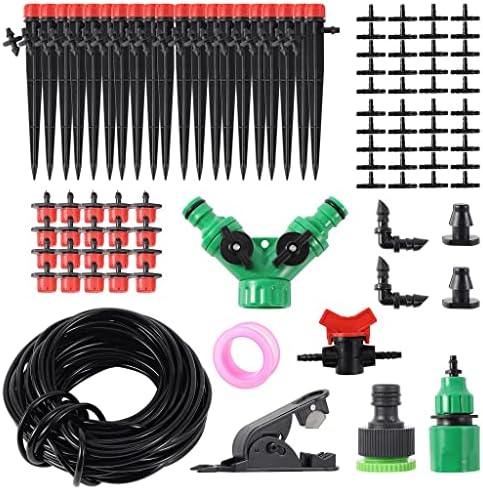 Garden Micro Drip Irrigation Dripper System Self Automatic Watering Kit Plants Flower Vegetables Greenhouse Set by Unknown