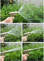 Hose Cart, Garden Hose Reel Trolley with Spray Nozzle, Wall Mounted/Portable Outdoor Stainless Steel Water Hose Planting Hose Reel 30m - Image 2