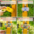 AQUASTAR Two-Zone Hose Watering Timer (Yellow), Automatic Irrigation for Lawn, Garden, Yard, Two Outlets - Image 5
