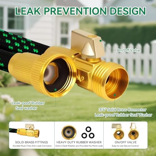 Garden Hose 50 ft, Non-Expandable Kink-Free, Heavy Duty Water Hose - Image 5
