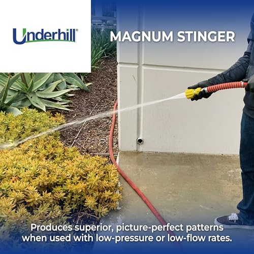 Underhill Magnum Stinger Fireman Style Garden Hose Nozzle NG400 – Heavy Duty Solid Brass Water Spray Nozzle, 11 GPM, 30–100 PSI, 3/4 Inch Thread Inlet, Jet Soak Fan Patterns, Professional Grade - Image 2