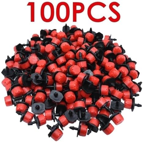 Adjustable Irrigation Drippers 10-1000PCS 4/7mm Garden Irrigation Nozzle Adjustable Dripper Sprinkler Emitter Micro Drip Watering Spray(100pcs) - Image 2