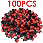 Adjustable Irrigation Drippers 10-1000PCS 4/7mm Garden Irrigation Nozzle Adjustable Dripper Sprinkler Emitter Micro Drip Watering Spray(100pcs) - Image 2