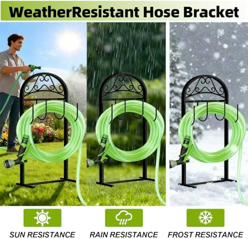 Garden Hose Holder，2Pack Freestanding Heavy Duty Hose Water Hose Reel Stand - Image 6