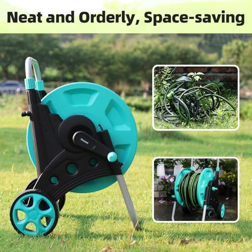 Garden Hose Reel for Outside,Hold Up to 100 ft of 5/8’’ Hose - Image 3