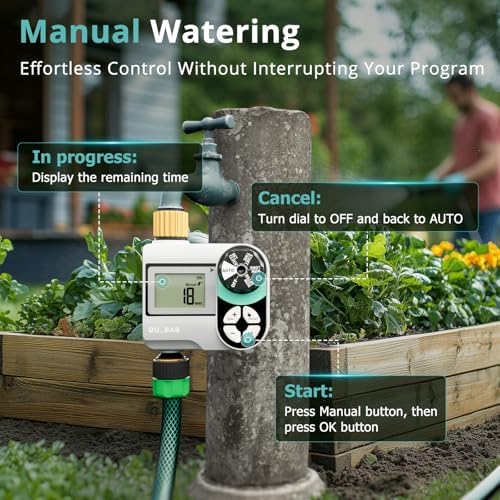 QUOBAS Brass Sprinkler Timer, Programmable Water Hose Timer for Garden Hose - Image 4