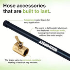 Watering Wand 22" L x 1" W Heavy Duty Garden Watering Wand For Garden Hose with Anti-clog Water Break - Watering Wand Can Be Used with Standard 3/4"Garden Hose with 3/4-1" Adapter Included - Image 4