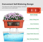 VIVOSUN Self-Watering Planters, 6-Pack 10.5 in Window Herb Planter Box - Image 2