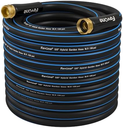 FEVONE Kink Free Garden Hose 75 ft, Heavy Duty Water Hose by Fevone