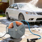 Maxcarl Retractable Water Hose Reel 1/2 in x 65 ft with Spray Gun, Wall Mounted High Pressure Hose Reel - Image 2