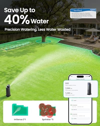 Aiper IrriSense 2 Smart Irrigation System, 4-in-1 Multi-Zone Watering Device, App Control, Smart Scheduling, Garden Sprinkler with Rain Sensor, for Lawns up to 4,800 sq.ft.-Yellow - Image 4