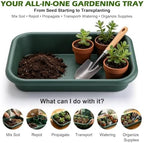 5 Pack Plant Potting Tray- Multifunctional Garden Tidy Tray, 17"x12", Green - Image 5