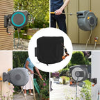 Garden Wall-mounted Hose Reel Cover Protection for Your Retractable Garden Hose Reel Heavy Duty Waterproof and UV Resistant Oxford Fabrics 24"L x 18"W x 24"H Black - Image 7