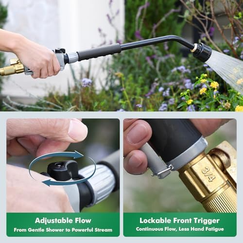 RESTMO 24 Inches Long Watering Wand for Garden Hose, Full Shower Spray Wand - Image 6