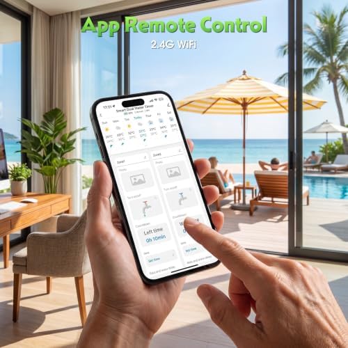 2 Zone WiFi Sprinkler Water Timer for Garden Remote Control Travel - Image 2