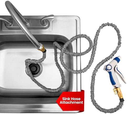Indoor Sink Hose Attachment For Kitchen Sink or Bathroom Sink Faucet - Extra Long Utility Sink Hose (25 FT) For Watering Houseplants, Dog Washing, Household Cleaning by TheWateringVine