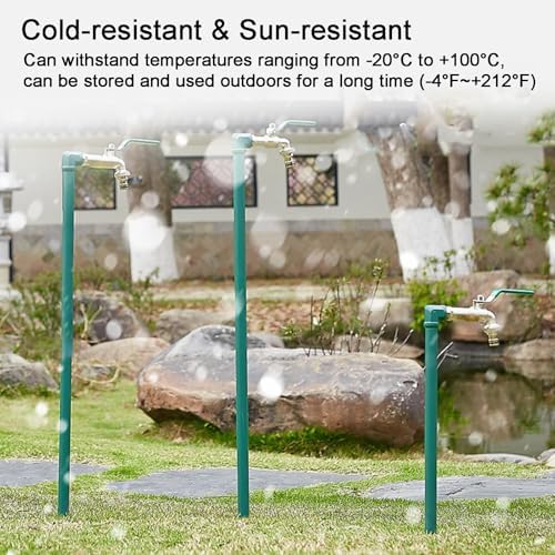 Floor Mounted Faucet Outdoor Water Pipe Vertical Fountain Irrigation Column,Stainless Steel Freestanding Garden Water Column - 304 Anti-Freezing Outdoor Faucet, 16in (40cm) Durable & Weather - Image 4