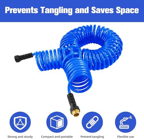 Coil Hose,3/8" EVA Coil Garden Hose 25 FT,Curly Water Hose Lightweight - Image 5