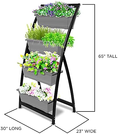 Outland Living 6-Ft Raised Garden Bed - Vertical Garden Freestanding Elevated Planter with 4 Container Boxes - Good for Patio or Balcony Indoor and Outdoor - Perfect to Grow Vegetables Herbs Flowers - Image 5