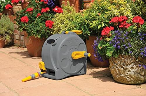 Hozelock - 25 M 2-in-1 Compact Dispenser: Portable or Wall Mounted Dispenser, Easy Rewinding Function, Comes with Lance, Fittings and Fixings [2415R3500] - Image 2