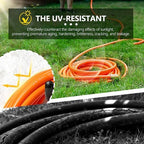 Garden Hose 100ft x 5/8", Custom Length, -40°F to 150°F, All-weather, NO Kink, Flexible, 600 Burst PSI, Leakproof Water Hose with Additional Customizable Solid GHT Fittings - Image 4