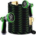100FT Garden Hose 100 Feet Non-Expandable Heavy Duty Garden Hose with 8 Pattern Spray Nozzle, Flexible Kink-Free Water Hose with Brass Fittings for Watering Lawn, Yard, Car Washing by Makeyourlifemoreconvenient