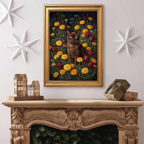 Gold Vintage Framed Antique Key Wall Art, Moody Still Life Print - Image 4