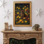 Gold Vintage Framed Antique Key Wall Art, Moody Still Life Print - Image 4