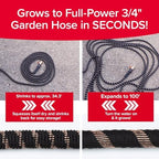 Pocket Hose 100 FT Copper Bullet Hose, 10-Pattern, 650psi - Image 2