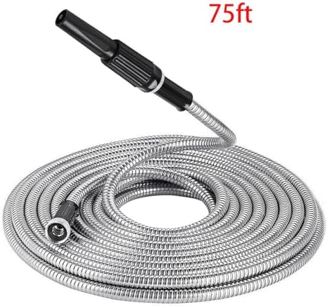 304 Stainless Steel Garden Hose 75FT Upgraded Metal Expandable Hoses - Image 2