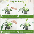 Plant Self Watering Globes with Covers, Plastic Water Bulbs Top Fill, Plant Watering Devices System Slow Release Terracotta, Water Spikes Stakes for Indoor (Green, 4pack) - Image 7