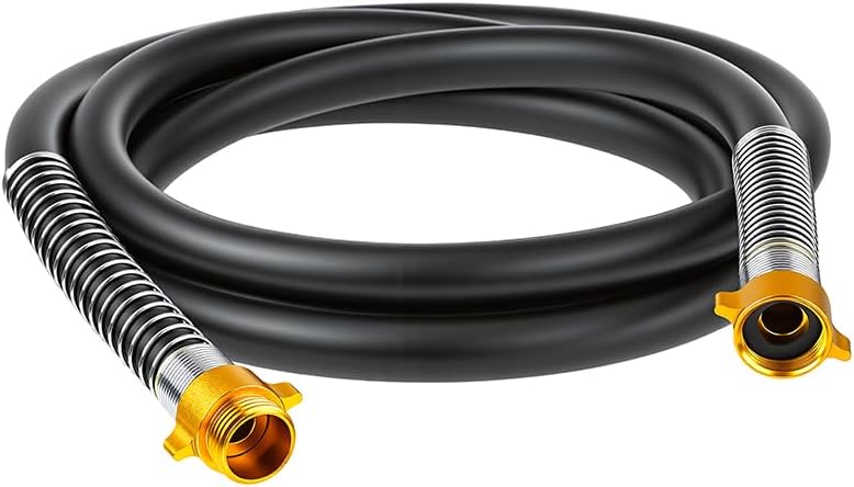 Garden Hose 5/8"x 10ft 4-Layer Heavy Duty Water Hose 800 Burst PSI Black by Unknown