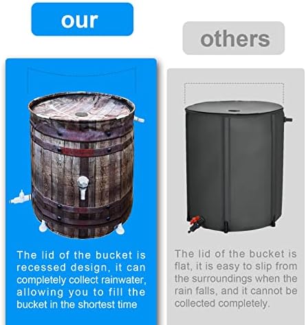 Rain Barrel Anti-Collapse Collapsible Rainwater Collection System,Portable Water Storage Tank,Garden Water Catcher - Image 5