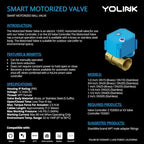 YoLink Wireless Smart Valve Control Kit, 3/4" Brass Motorized Valve, Wireless Controller 2, LoRa Long Range, D2D Offline with Leak Sensors, 12V Adapter with 2 Years Battery Backup - Image 5